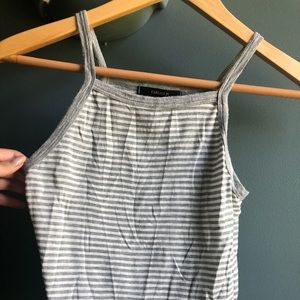 Striped cropped tank top